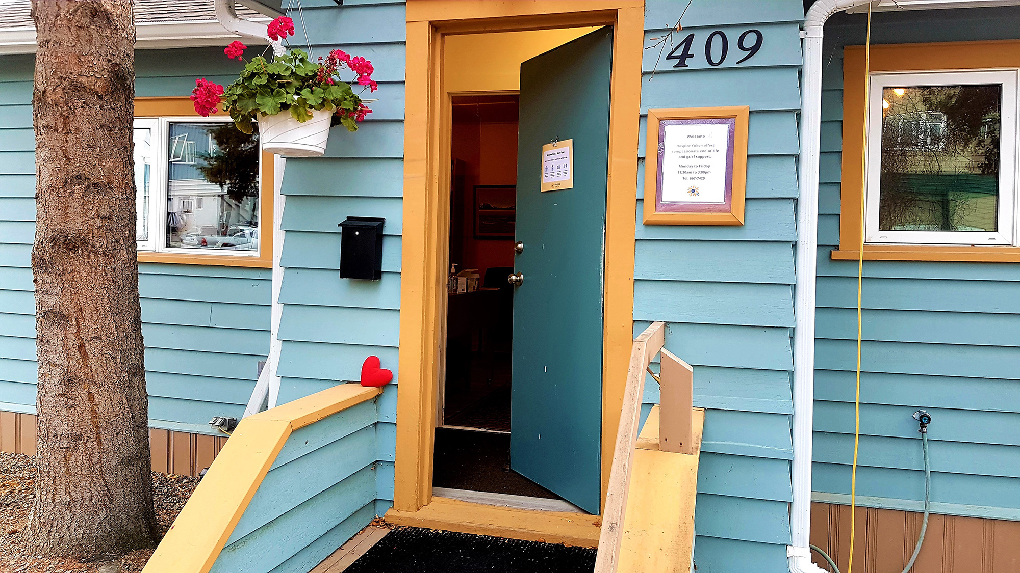 open door at Hospice Yukon